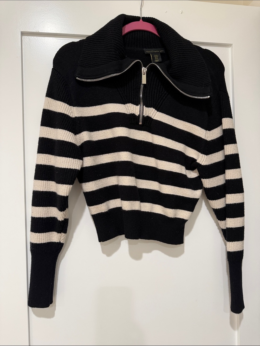 House of Harlow Striped Turtleneck Sweater